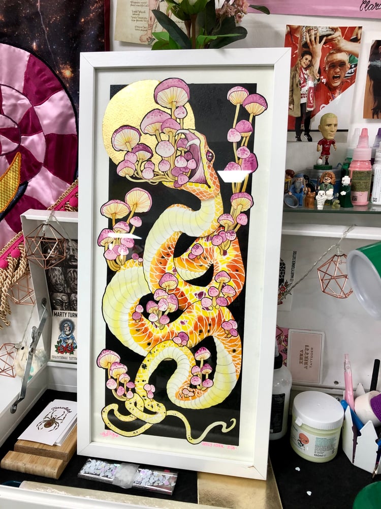 Image of Mushroom Snake - Print by Holly Astral