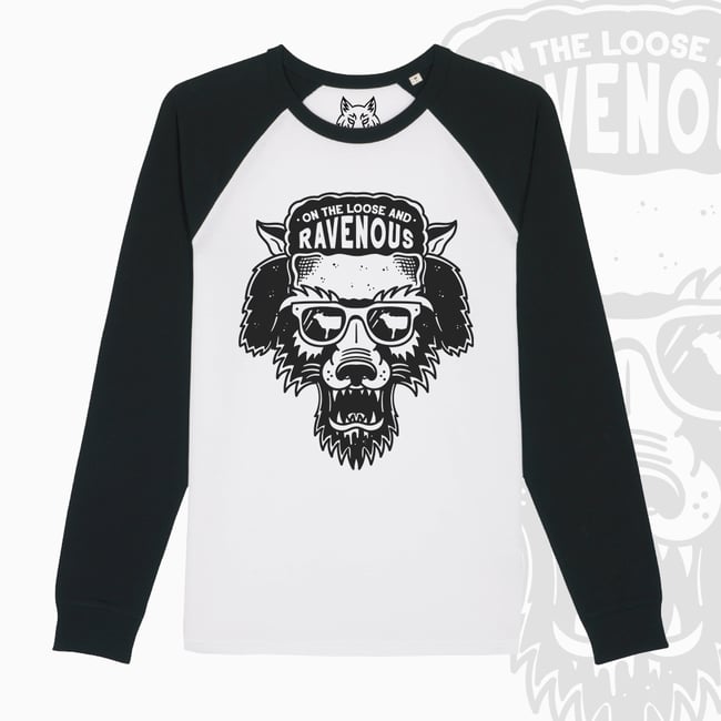 Ravenous Wolf Baseball Organic T-Shirt