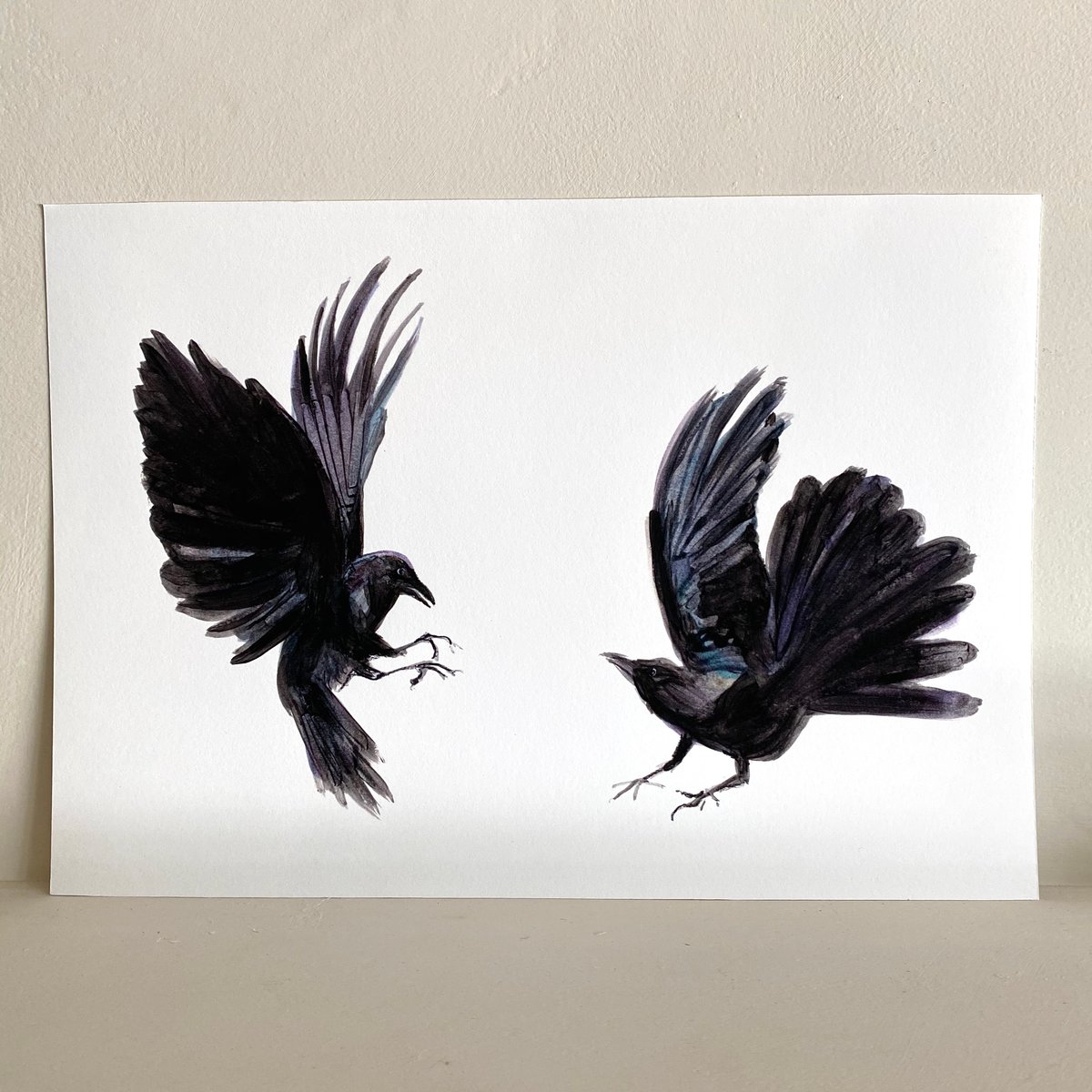 Image of ‘Pair of Crows’ - limited edition Giclee print(s)
