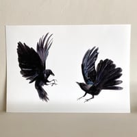 Image 2 of ‘Pair of Crows’ - limited edition Giclee print(s)