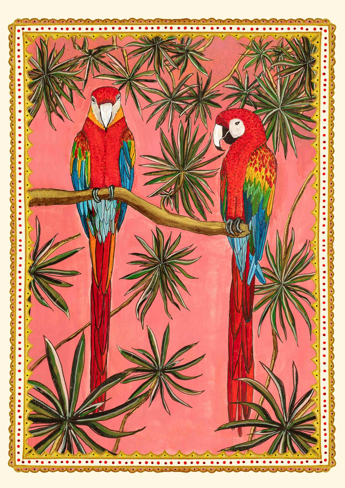 Image of PARROTS AND PLANTS - LIMITED EDITION -  GICLEE PRINT