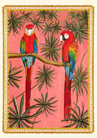 Image 1 of PARROTS AND PLANTS - LIMITED EDITION -  GICLEE PRINT