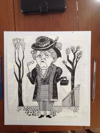 Image 2 of Margaret Rutherford as Miss Marple - ORIGINAL DRAWING