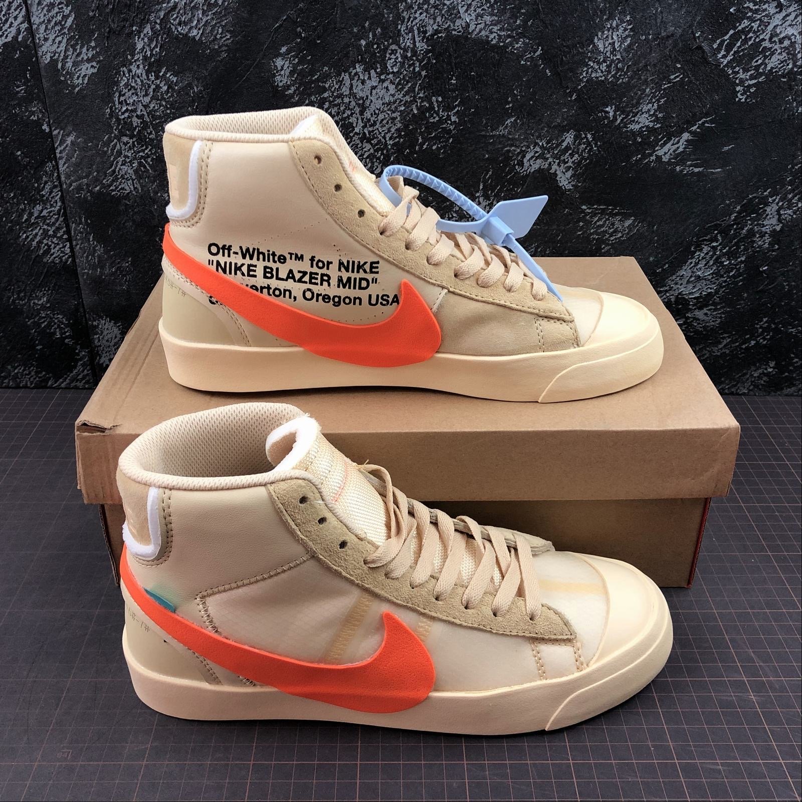 nike blazer off white pumpkin