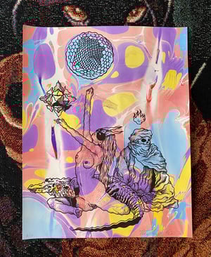 Image of ‘Gator Mystics’ marbled print