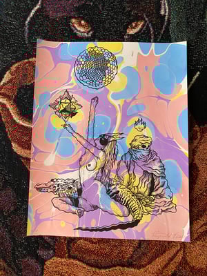 Image of ‘Gator Mystics’ marbled print