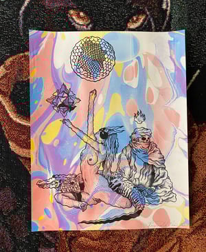 Image of ‘Gator Mystics’ marbled print