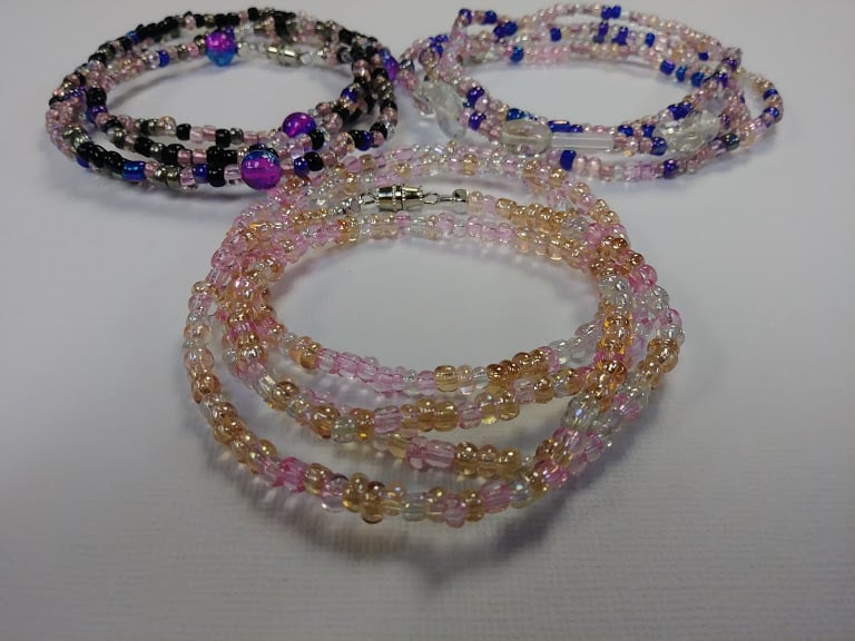 Image of Medium: Black Mermaid Waist Beads Set