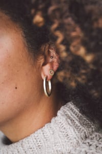 Image 1 of Chunky brass Hoops