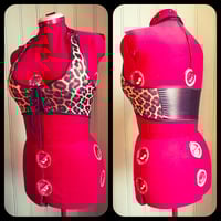 Image 2 of Leopard halterneck top