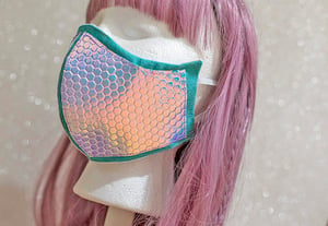 Image of vinylpunk tornasol cut-out Iridescent mask