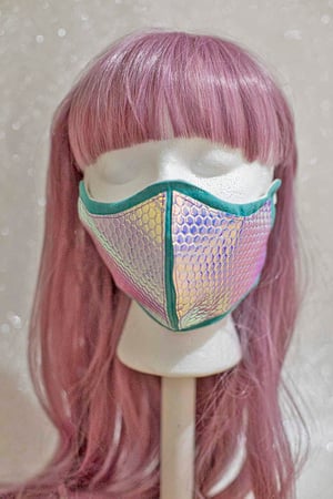 Image of vinylpunk tornasol cut-out Iridescent mask