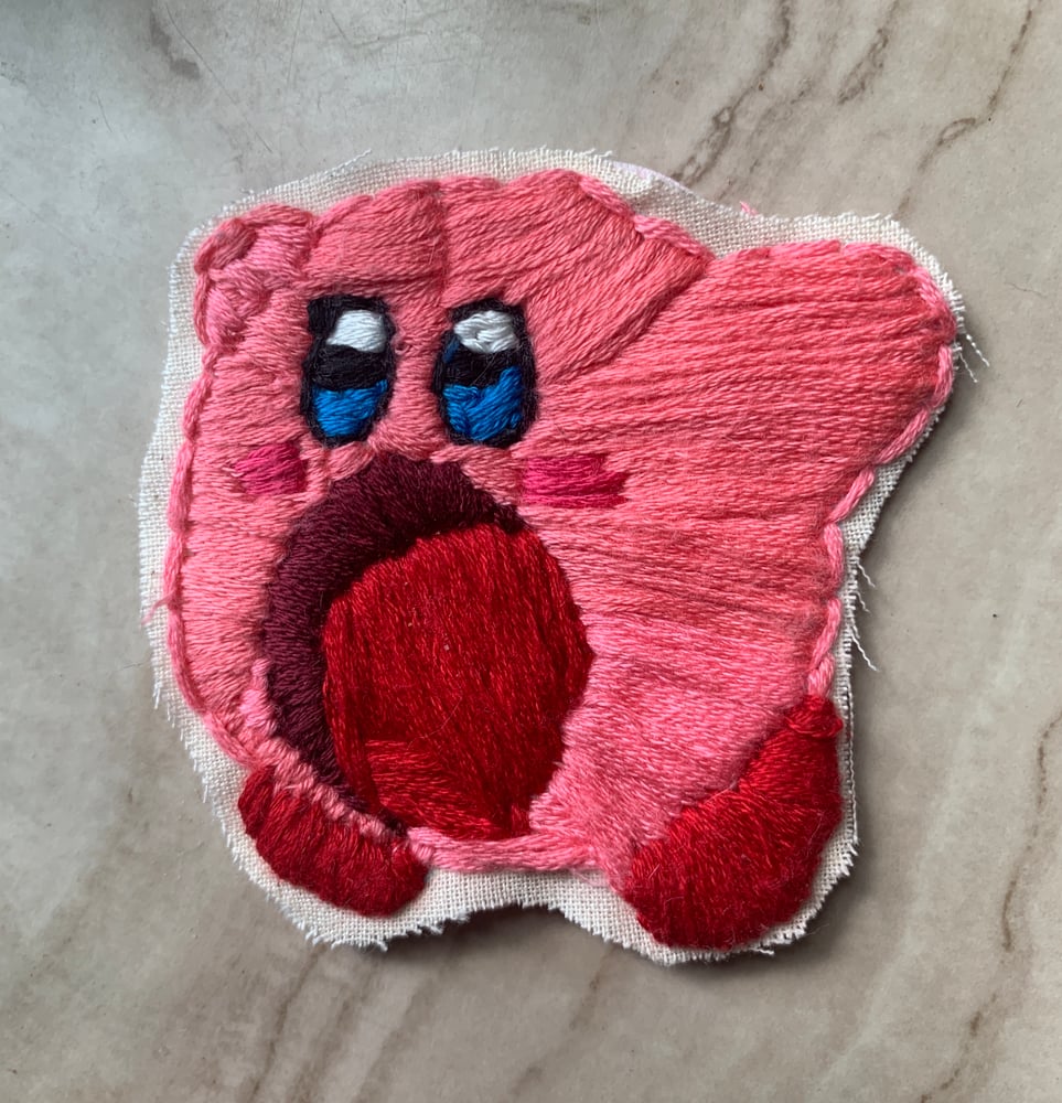 Image of Kirby Hand-Embroidered Patch 