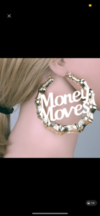 Image 1 of “Money Moves” Bamboo Earrings 