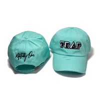 Image 2 of Trap Distressed Dad Hat Diamond Blue