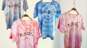 Image of Bass Line T-shirt Tie-Dyed Blue Lamp