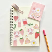 Strawberry Cow Sticker Pack