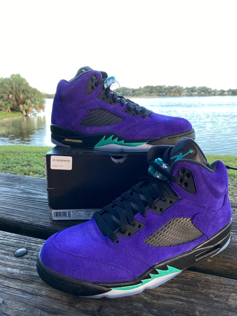 Image of Air Jordan Retro 5 Grape Alternate Size 10.5 Men