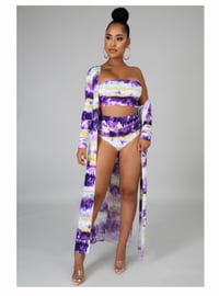 Purple tie die Swim set 