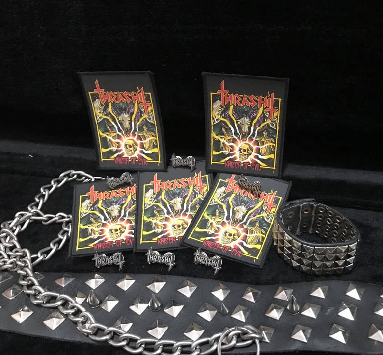 Image of Thrashit (Metal Pin + Patches)  & Combo deal