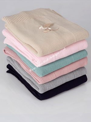 Image of Spanish baby blanket shawl knit 