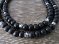 Image 5 of Death Skull Mala Prayer Beads Bone & Horn