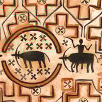 Image 3 of Original Painting - "Ma'a - Textile sacré du peuple Toraja 1" - 30x30 cm