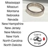 Polished State Quarter Rings (MS-ND)