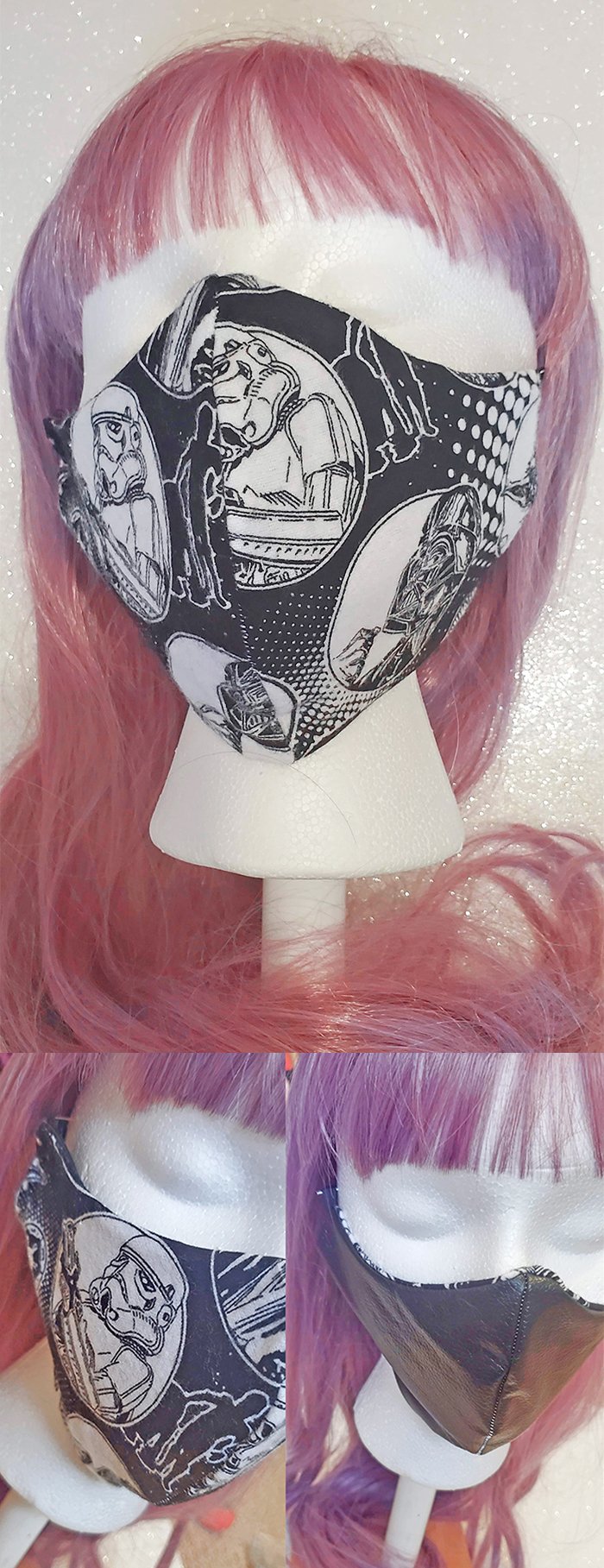 Image of Star Wars Faux leather. reversible mask