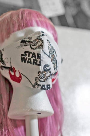 Image of Star Wars Rebel Alliance Logo bb8 rey . galaxy reversible mask