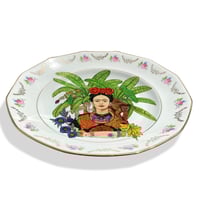 Image 2 of Tropical Mexican watercolor - Vintage French Porcelain Plate - #0732