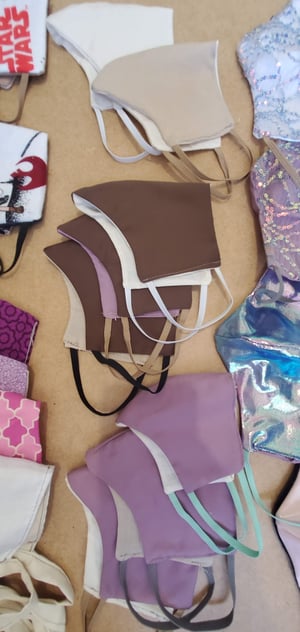 Image of neutral colors . reversible mask