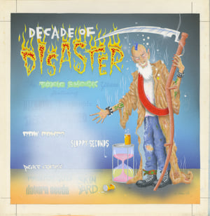 Image of DECADE OF DISASTER original blueline art
