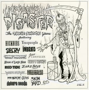 Image of DECADE OF DISASTER ink original + paste-up