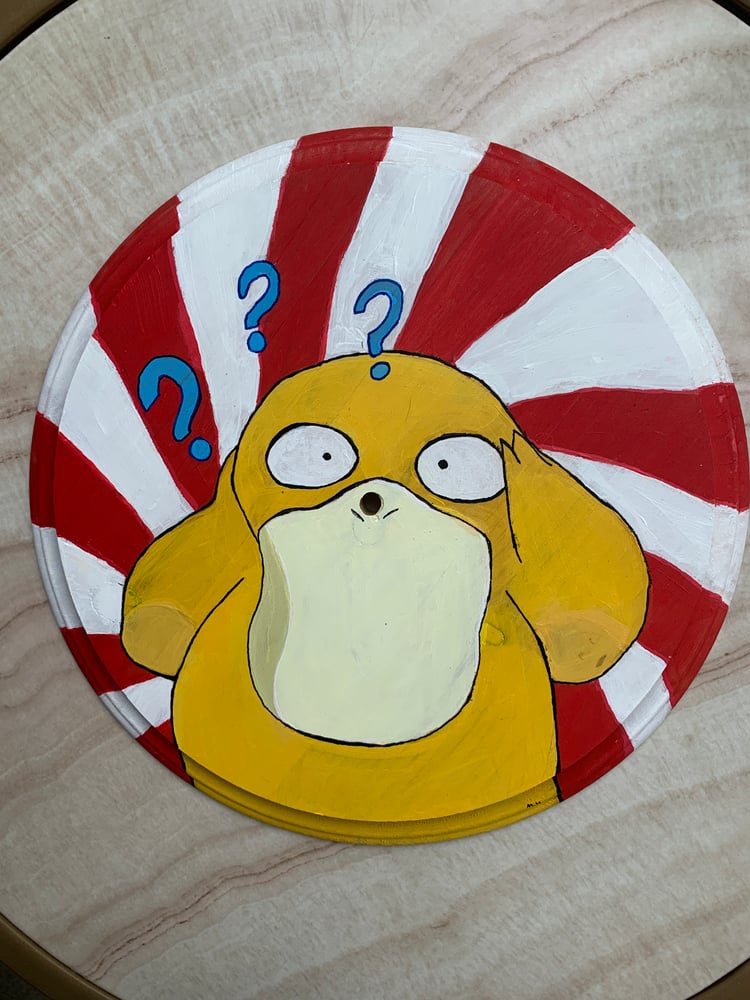 Image of Wooden Psyduck Painting