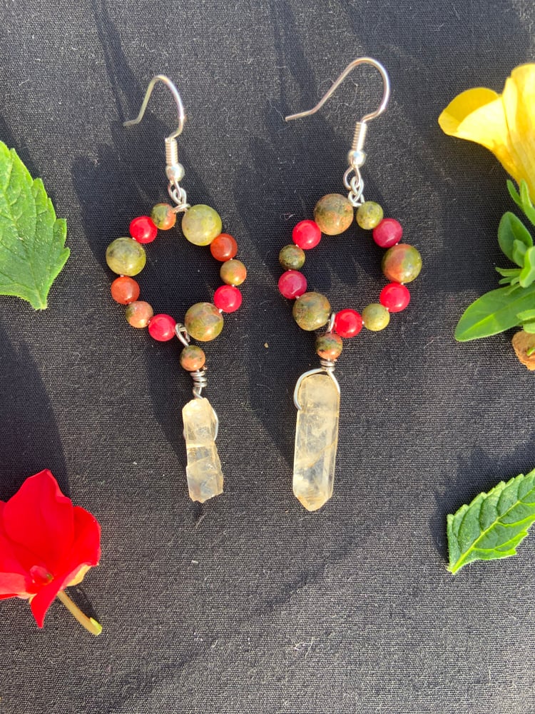 Image of Earthy Crystal Earrings