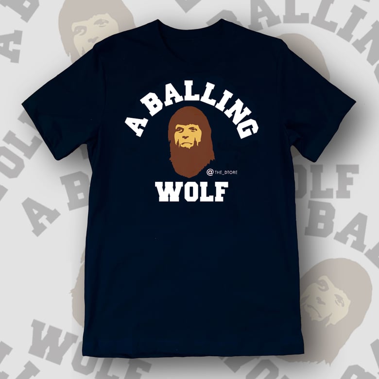 Image of ‘A Balling Wolf’ T-Shirt (Black)  