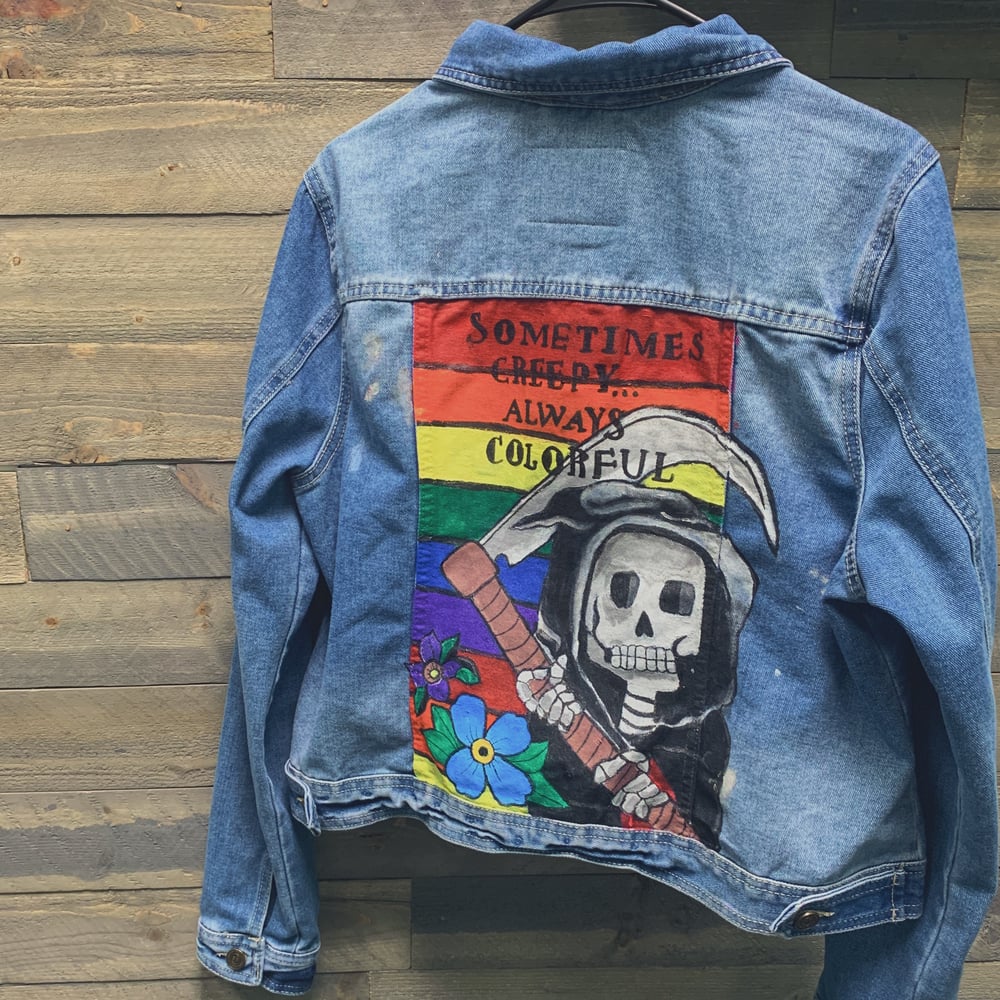 Image of Hand-painted denim jacket 