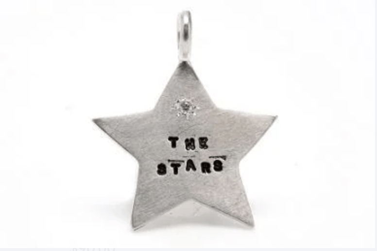 Image of Silver Star with a diamond charms (Lucky Star, The Stars, The North Star, 1,000,000 + 1 Thanks)