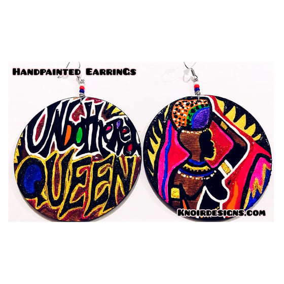 Image of Unbothered Queen Earrings Boabw’s Original Design 