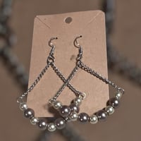Image 1 of Pearl Dangle Earrings 
