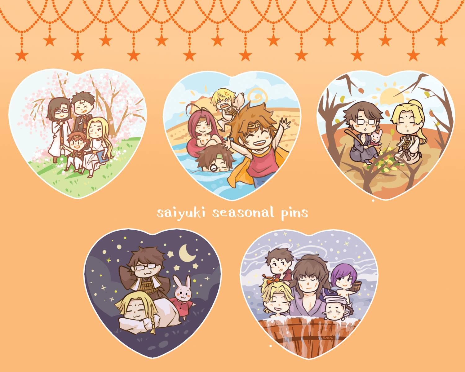 Saiyuki Heart Badges