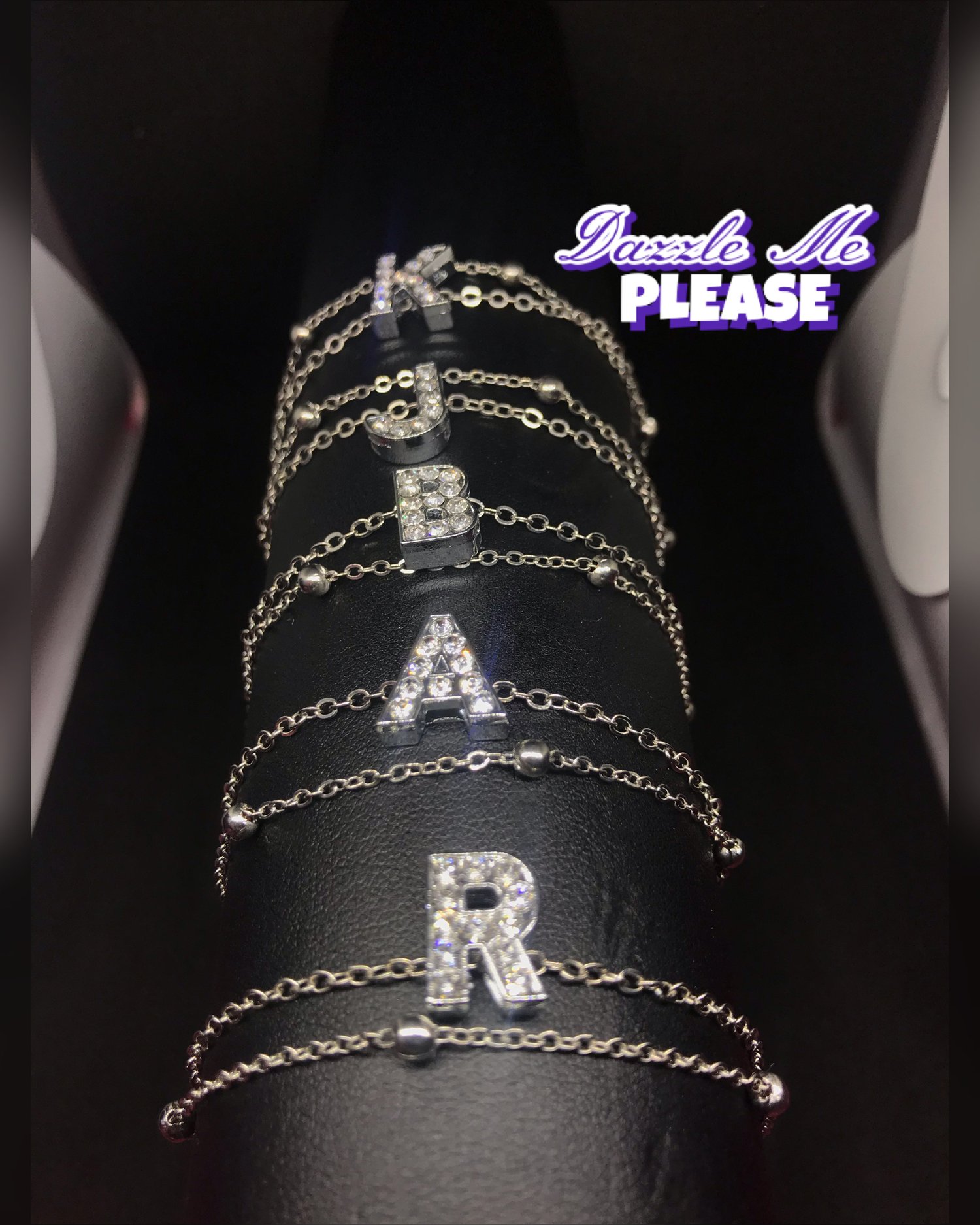 Image of Dazzle initial necklace/bracelet 