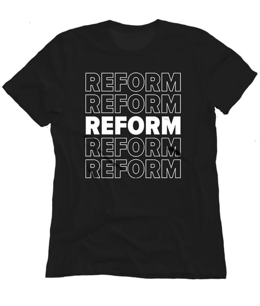 Image of Reform black tee shirt 