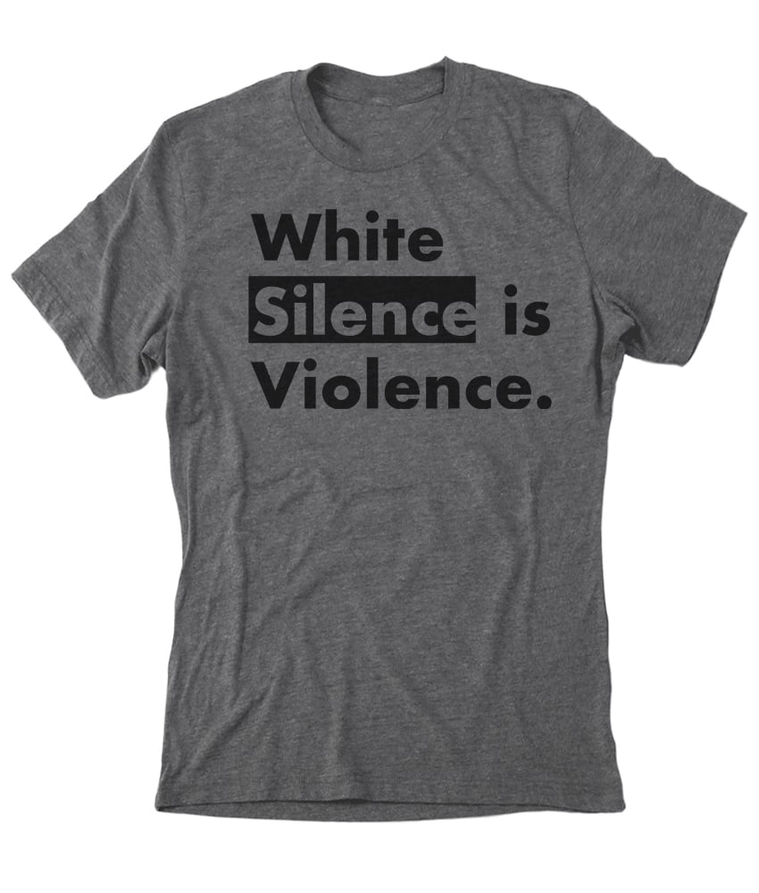 White Silence Grey Tee Life Long Tees