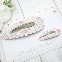 Image 1 of Mummy & Me Dotty Floral Matching Snap Clip Set