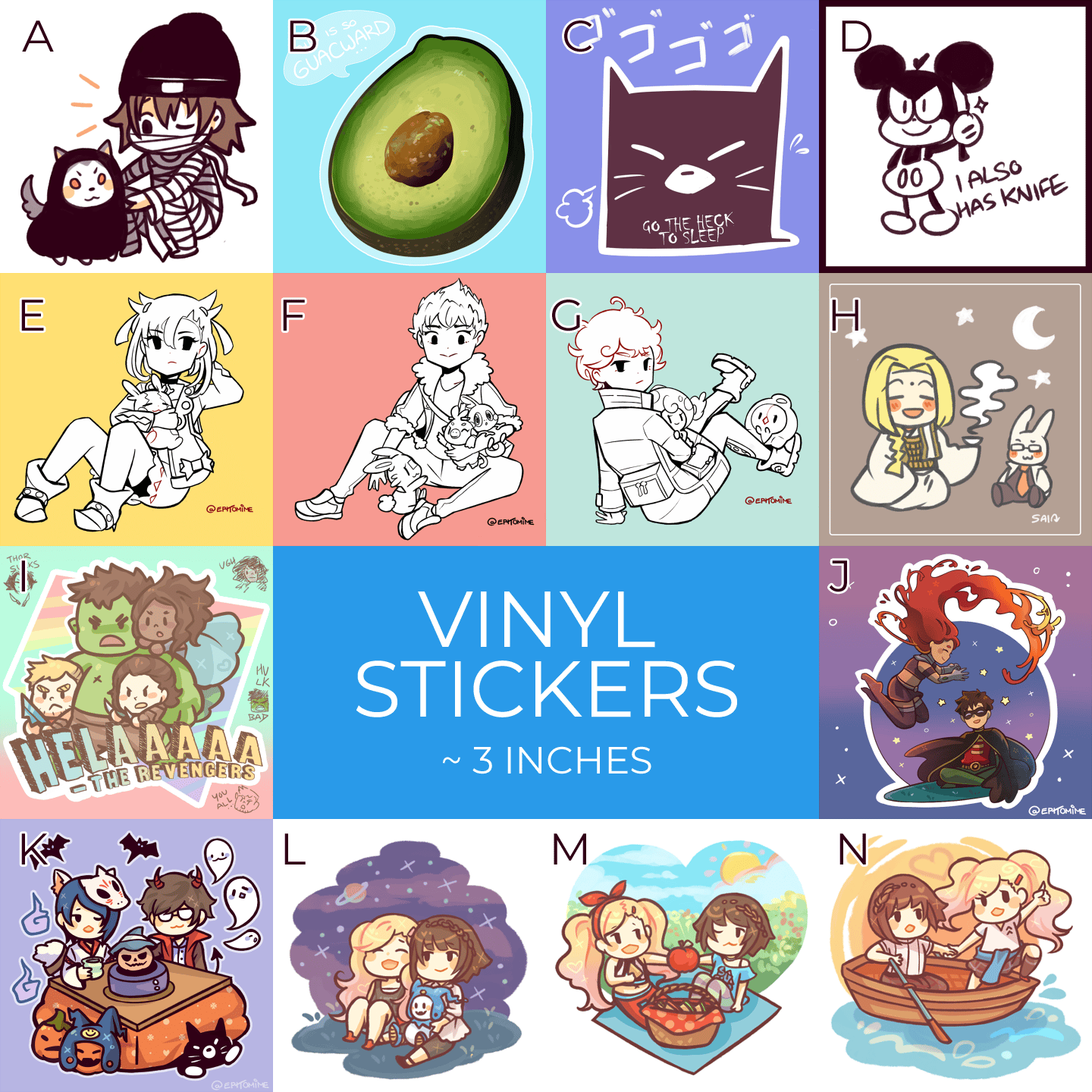 Misc Vinyl Stickers - A
