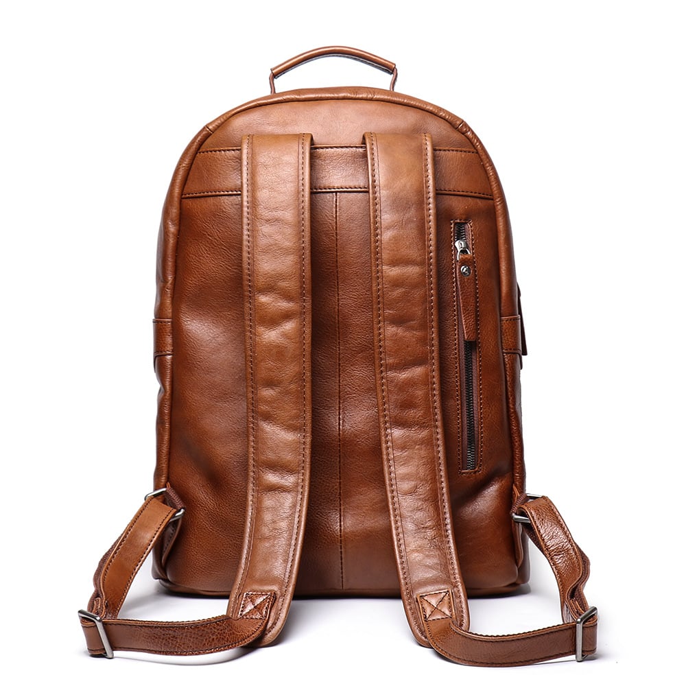 Full Grain Leather Backpack, Men Travel Backpack LJ 88120 ...