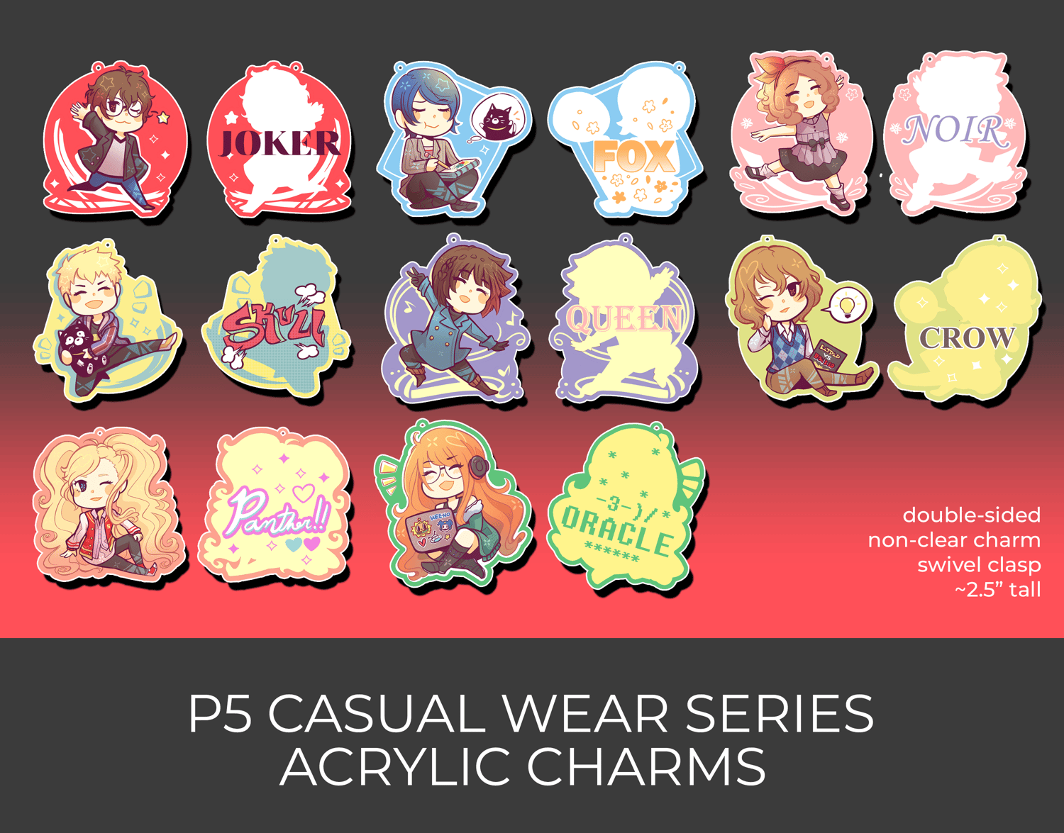 P5 Casual Wear Charms
