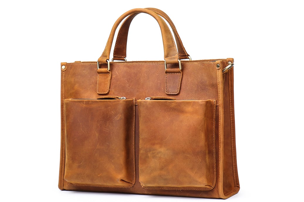 Crazy Horse Leather Tote Bag